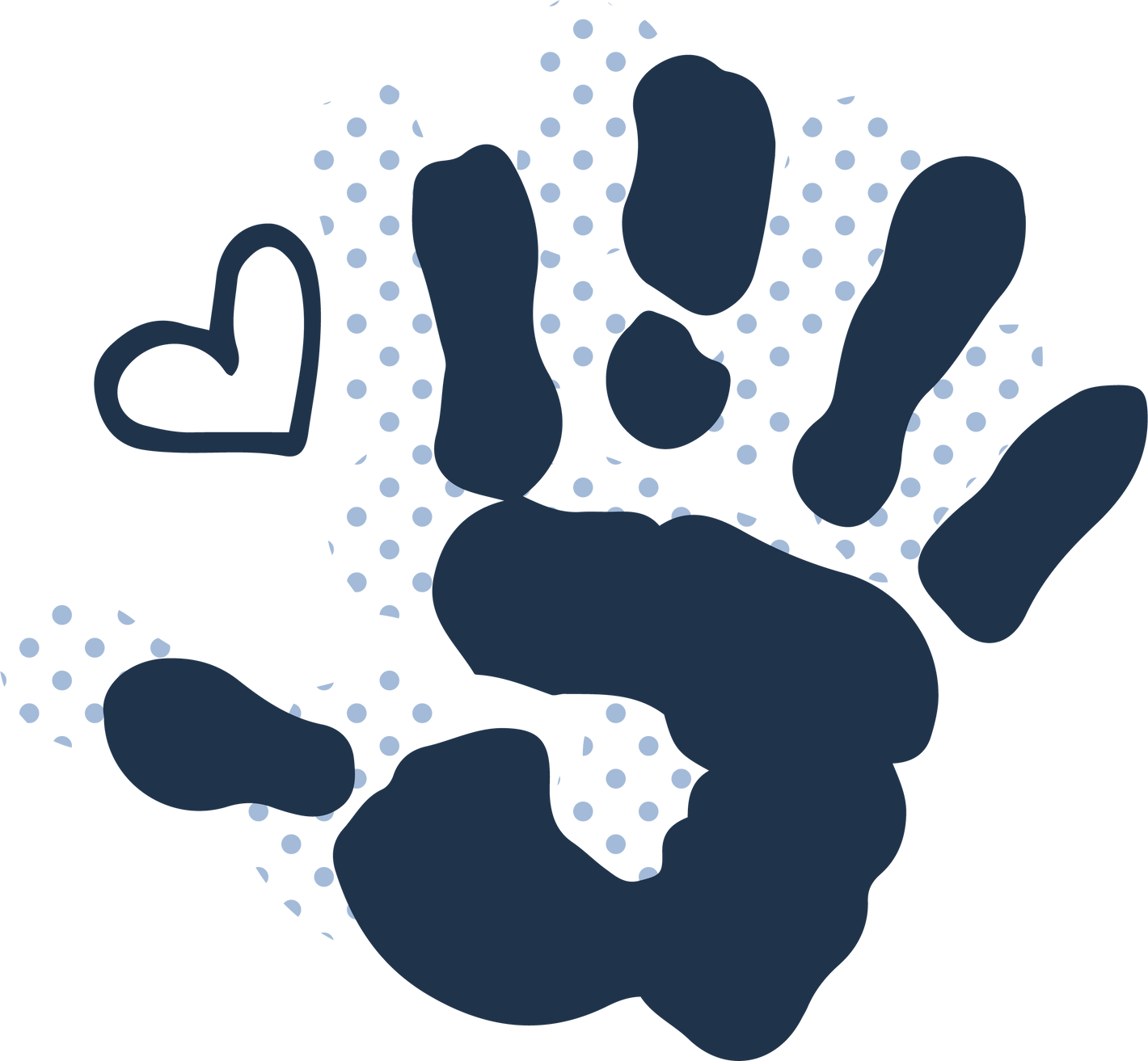 Image of illustrated hand and heart for Petite Maison Play representing connect
