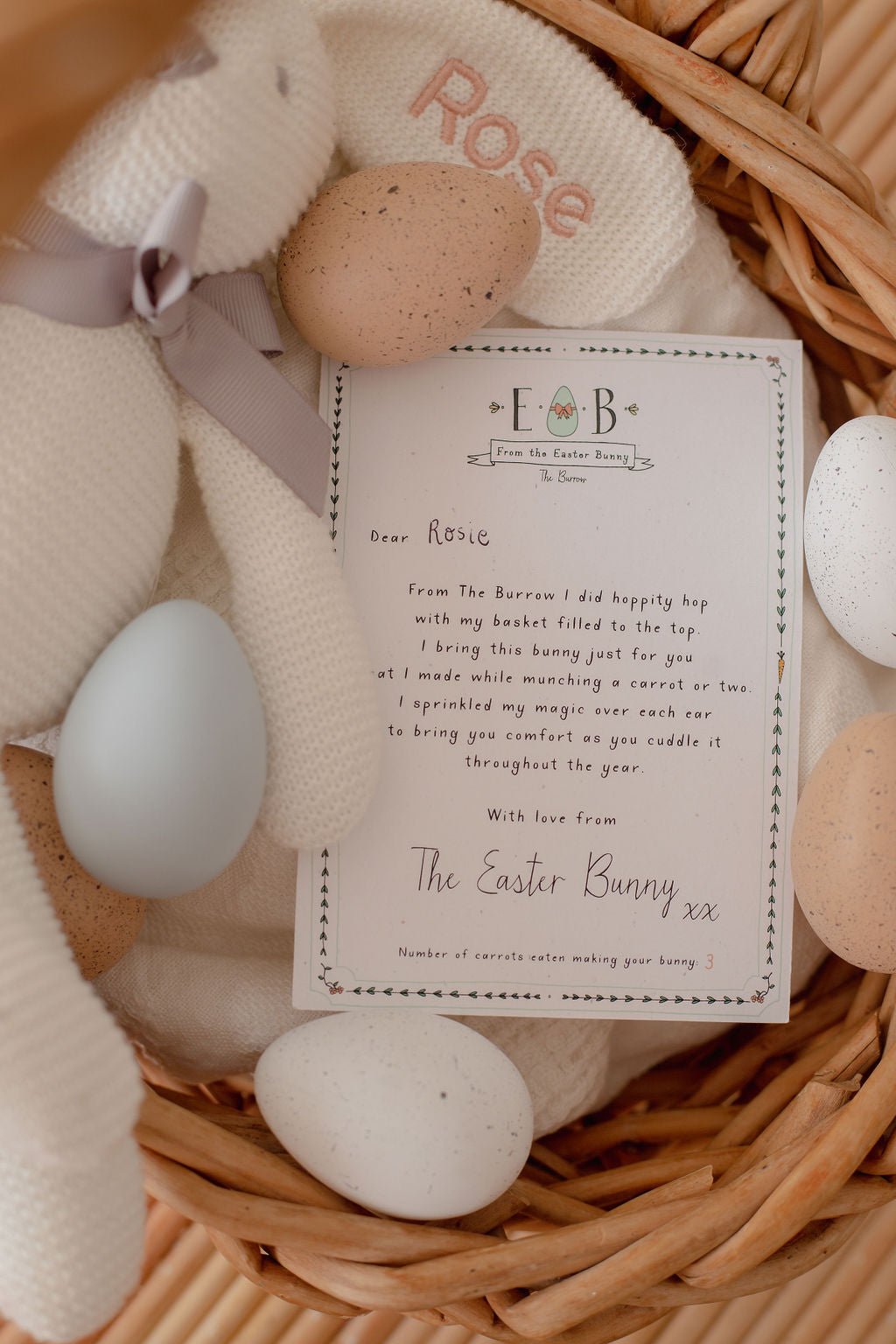 Personalised Knitted Bunny - Petite Maison Play