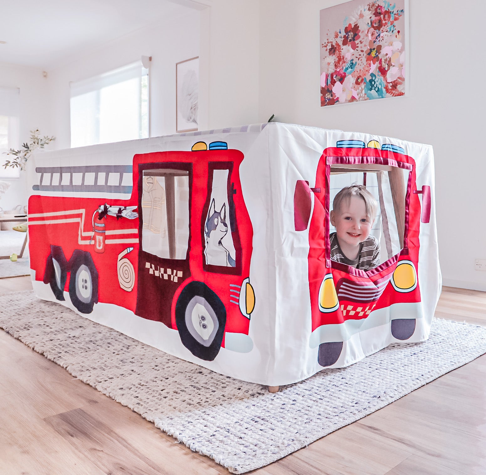 Fire truck deals tent for bed